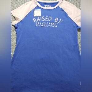 Reel Legends Blue and White Performance Tee